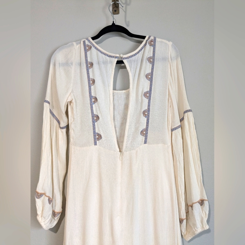 Free People Desert Winds Embroidered Boho Maxi Dress 4 - Picture 10 of 16